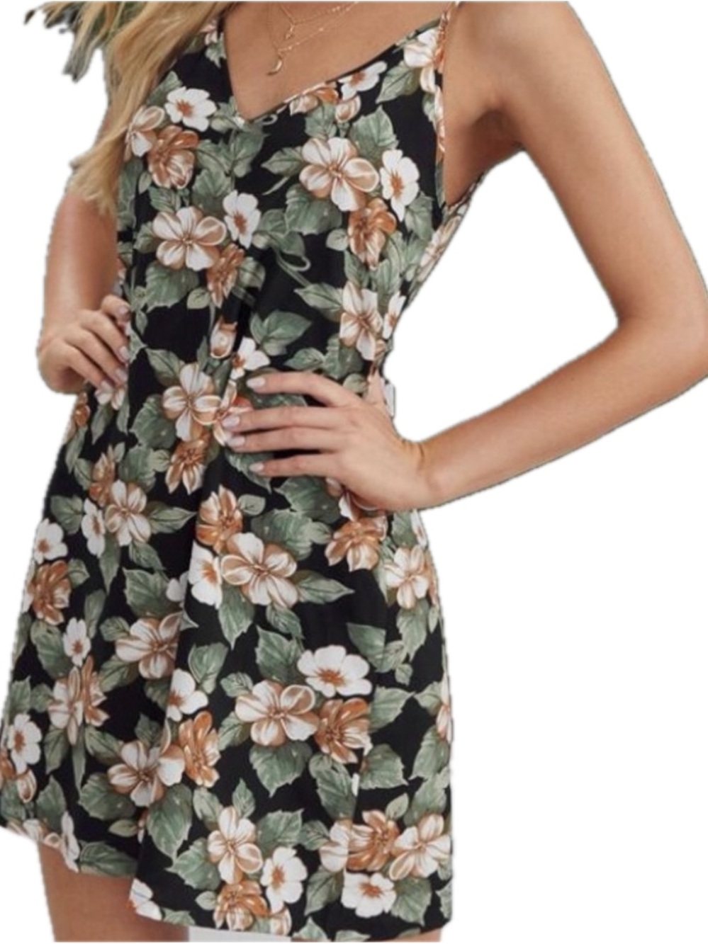 NWT All over floral print slip dress
